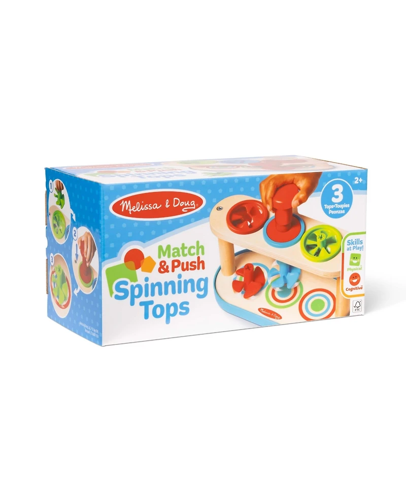 Melissa and Doug Match Push Spinning Tops Developmental Skill Toy