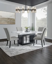 Kellet Grey Velvet Counter Height Chair, Created for Macy's