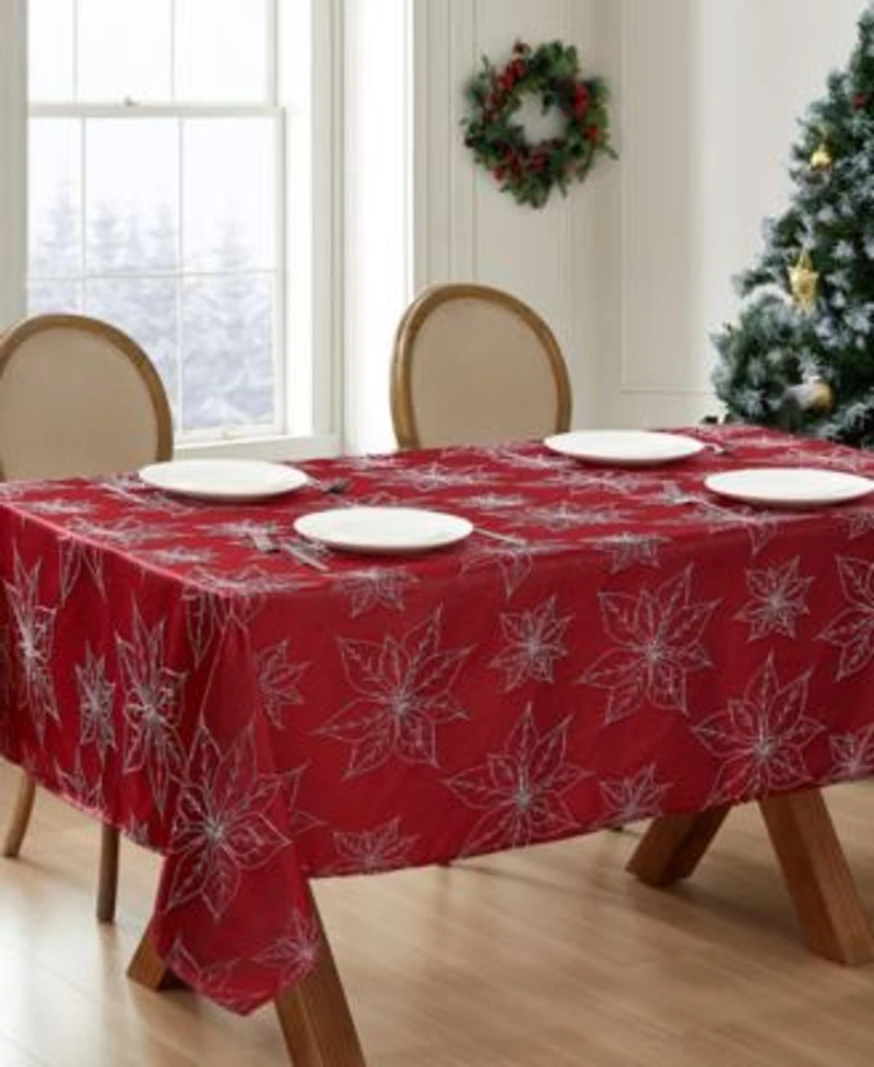 Laura Ashley Raised Woven Poinsettia Collection