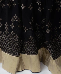 Raas Women's Black Full Sleeve Lehenga Choli Embellished with Sequins