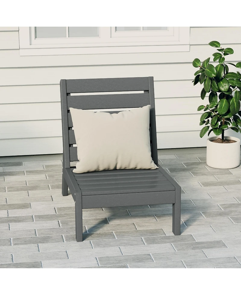 WestinTrends Outdoor Hdpe Deep Seating Modular Armless Patio Chair