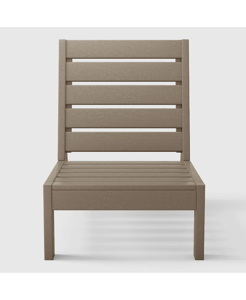 WestinTrends Outdoor Hdpe Deep Seating Modular Armless Patio Chair