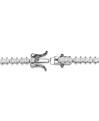 White Gold Plated Clear Round Cubic Zirconia Tennis Bracelet
