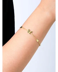 Devata Butterfly Chain Bracelet in 14K Gold, 6.5 in adj to 7.5 in, approx. 2.9 grams