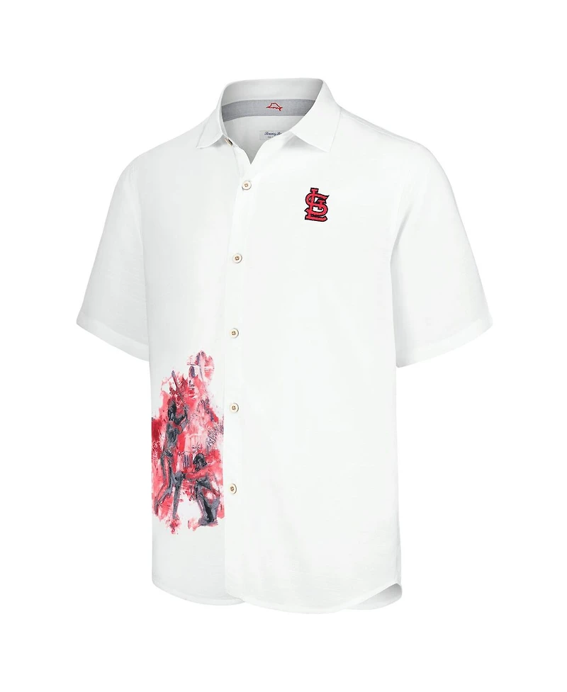 Tommy Bahama Men's White St. Louis Cardinals Veracruz Ace Islanders Button-Up Shirt