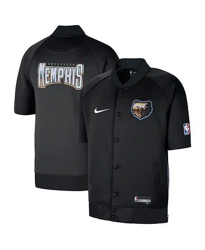 Nike Men's Black Memphis Grizzlies 2022/23 City Edition Showtime Raglan Short Sleeve Full-Snap Jacket