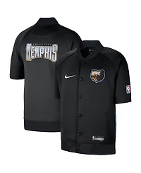 Nike Men's Black Memphis Grizzlies 2022/23 City Edition Showtime Raglan Short Sleeve Full-Snap Jacket