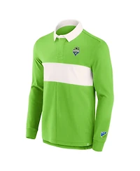 Fanatics Men's Green Seattle Sounders Fc Penalty Kick Long Sleeve Polo