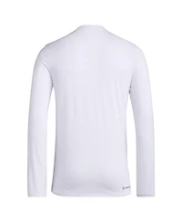 Adidas Men's White Seattle Sounders Fc 2024 Jersey Hook Aeroready Long Sleeve T-Shirt