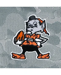 Antigua Men's Gray Cleveland Browns Brigade Throwback Quarter-Zip Top