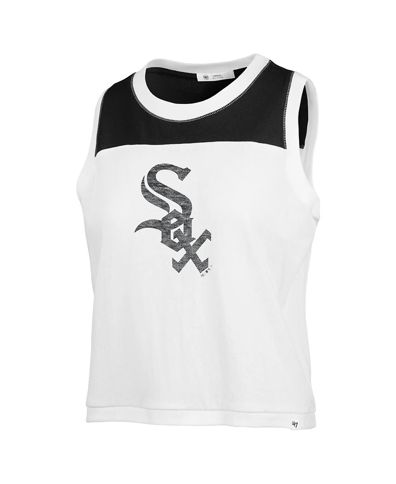 '47 Brand Women's White Chicago Sox Premier Zoey Waist Length Tank Top