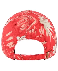 '47 Brand Men's Red Atlanta Hawks Tropicalia Floral Clean Up Adjustable Hat