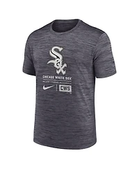 Nike Men's Charcoal Chicago White Sox Large Logo Velocity T-Shirt