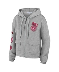 Wear by Erin Andrews Women's Heather Gray Arizona Cardinals Full-Zip Hoodie