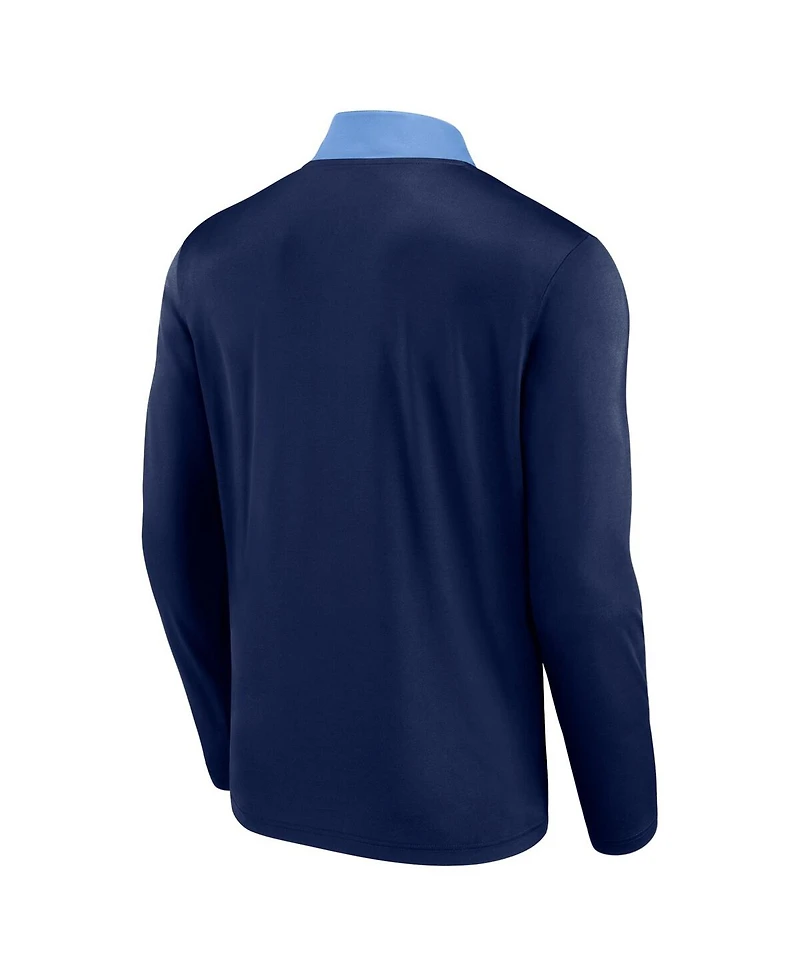 Fanatics Men's Navy Tampa Bay Rays Unstoppable Quarter-Zip Top