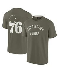 Fanatics Men's and Women's Olive Philadelphia 76ers Elements Super Soft Short Sleeve T-Shirt
