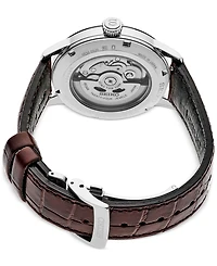 Seiko Men's Automatic Presage Cocktail Time Brown Leather Strap Watch 40mm