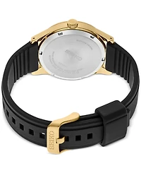 Seiko Men's Essentials Black Silicone Strap Watch 40mm