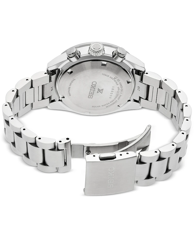 Seiko Men's Solar Chronograph Prospex Speedtimer Stainless Steel Bracelet Watch 41mm
