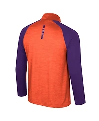 Colosseum Men's Orange Clemson Tigers Langmore Raglan Quarter-Zip Top