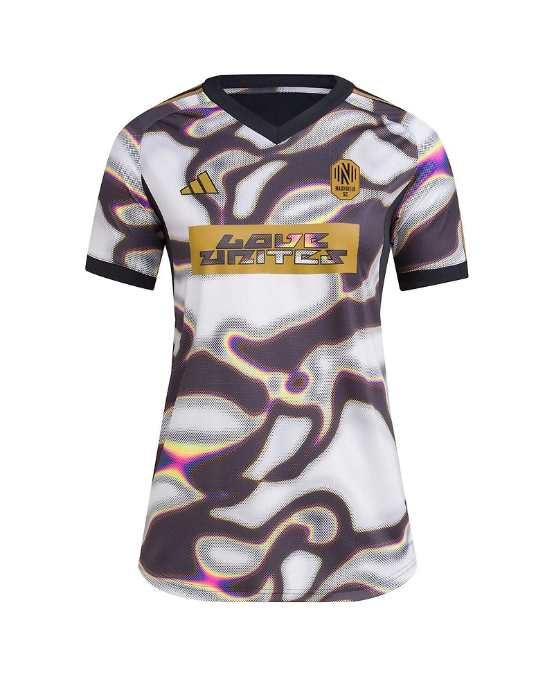 Adidas Women's Black Nashville Sc 2024 Pride Pre-Match Jersey