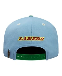 Pro Standard Men's Light Blue/Green Los Angeles Lakers Retro Program 2-Tone Snapback Hat