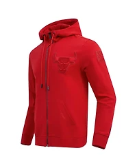 Pro Standard Men's Red Chicago Bulls Triple Tonal Dk Full-Zip Hoodie Jacket
