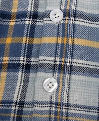 Baby Essentials Boy Flannel Plaid Hoodie, Long Sleeve Top & Pant, 3-Piece Set