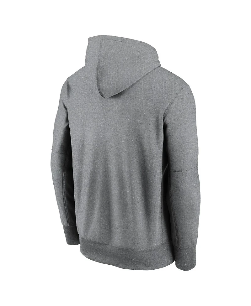 Nike Men's Heather Gray Alabama Crimson Tide Football Icon Performance Fleece Pullover Hoodie