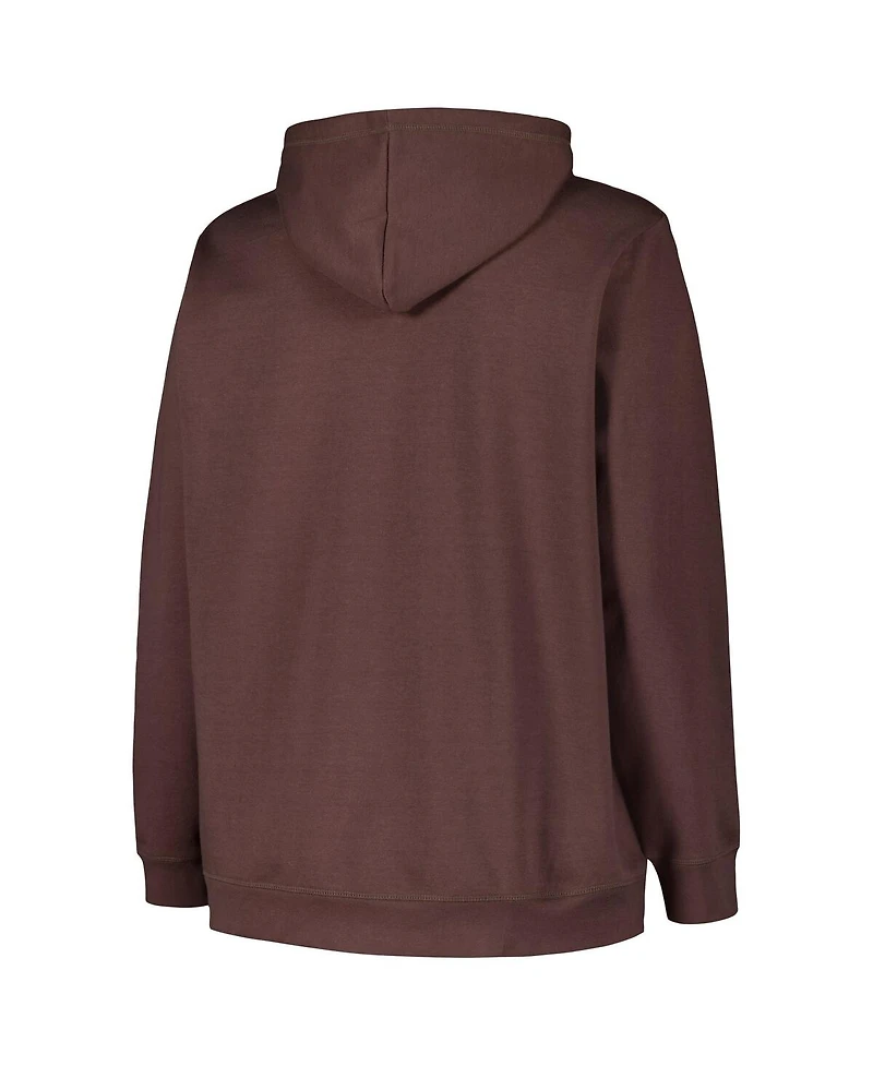 Profile Women's Plus Brown Cleveland Browns Kennedy Pullover Hoodie