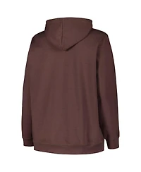 Profile Women's Plus Brown Cleveland Browns Kennedy Pullover Hoodie