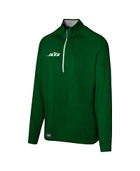 Outerstuff Men's Green New York Jets Grind Iron Quarter-Zip Top