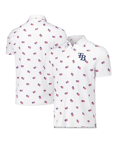 Antigua Men's White Tampa Bay Rays Americana Polo