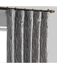 Half Price Drapes Tiger Striped Grey Faux Silk Jacquard Room Darkening Curtain