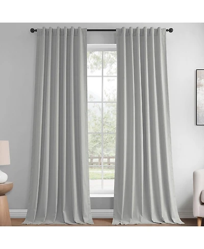 Half Price Drapes Silver Abstract Lounge Embossed Velvet Room Darkening Curtain