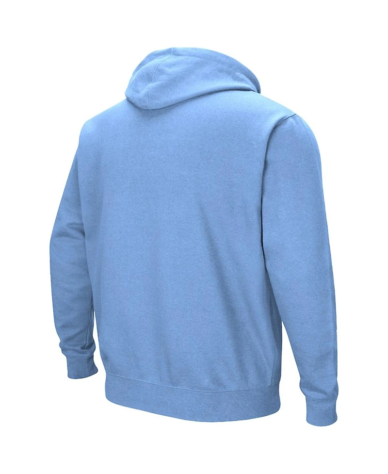 Colosseum Men's Light Blue Rhode Island Rams Arch & Logo 3.0 Pullover Hoodie