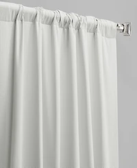 Half Price Drapes Starlight Off White Thermal Cross Linen Weave Blackout Curtain