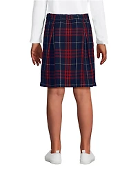 Lands' End Big Girls School Uniform Plaid Skort Top of Knee