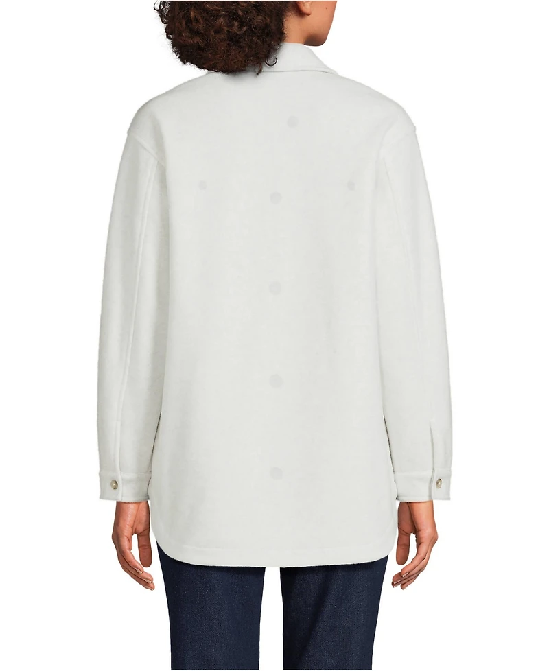 Lands' End Women's Luxe Fleece Shirt Jacket