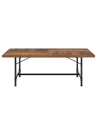 Tribesigns 6FT Conference Table, Rustic Rectangle 70.8" W x 35.4" D Meeting Table, Industrial Seminar Table Boardroom Desk