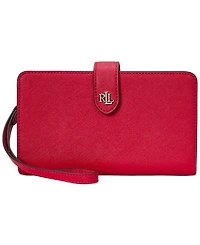 Lauren Ralph Lauren Crosshatch Leather Tech Wristlet