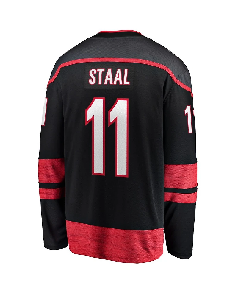 Fanatics Jordan Men's Staal Black Carolina Hurricanes Home Captain Patch Breakaway Player Jersey