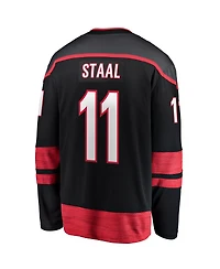 Fanatics Jordan Men's Staal Black Carolina Hurricanes Home Captain Patch Breakaway Player Jersey