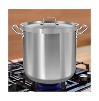 NutriChef Stainless Steel Cookware Stockpot - Quart, Heavy Duty Induction Pot