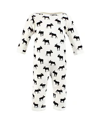 Hudson Baby Boys Thermal Coveralls 2pk, Football, 18-24 Months