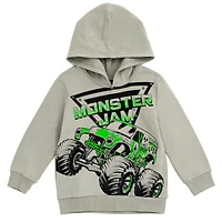 Monster Jam Toddler Boys Grave Digger Mutt Megalodon Fleece Pullover Hoodie & Pants to