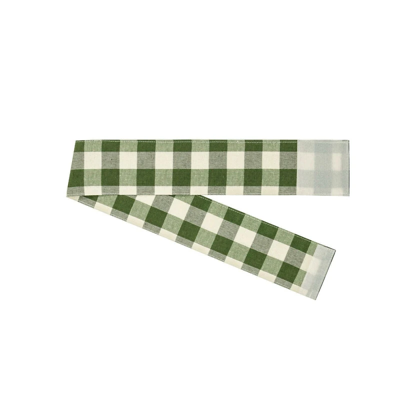 Kate Aurora Plaid Country Farmhouse French Door Curtain Panel With Matching Tieback