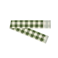 Kate Aurora Plaid Country Farmhouse French Door Curtain Panel With Matching Tieback