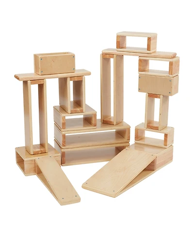 ECR4Kids Hollow Block Set, Natural, 18-Piece