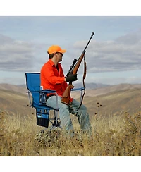 Costway 360° Swivel Hunting Chair with Mesh Cup Holder & Storage Pockets Cozy Backrest